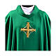 Chasuble with Golden Cross Embroidery and Eucharistic Symbols s2