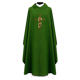 Chasuble with cross embroidery of interwoven branches