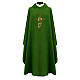 Chasuble with cross embroidery of interwoven branches s1