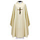 Chasuble with cross embroidery of interwoven branches s4