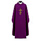 Chasuble with cross embroidery of interwoven branches s5