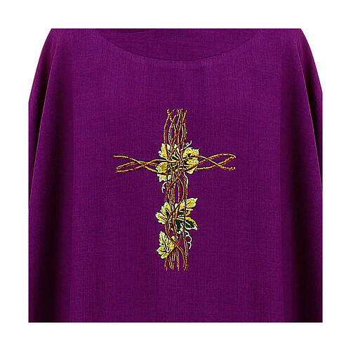 Chasuble croix branches tressées broderie 6