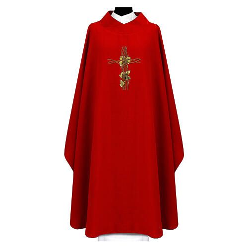 Chasuble with Cross Interwoven Branches Embroidery 3