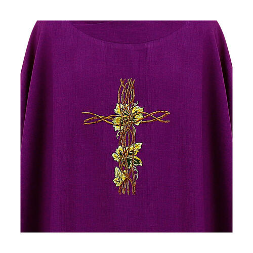 Chasuble with Cross Interwoven Branches Embroidery 6
