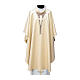 Casula misto lana collo croce moderna righe s4