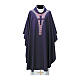 Casula misto lana collo croce moderna righe s5