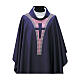Chasuble wool blend modern cross neck stripes s2