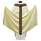 Cream Chasuble with Bordeaux Velvet Pallium and Golden Embroidery s1