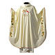 Chasuble broderie agneau manches broderie symboles eucharistie s1