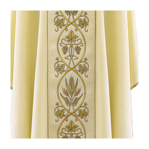 Chasuble broderie Trinité eucharistie fil or 3