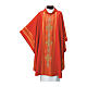Chasuble with golden stripes and gold cross embroidery s3