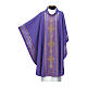 Chasuble with golden stripes and gold cross embroidery s7