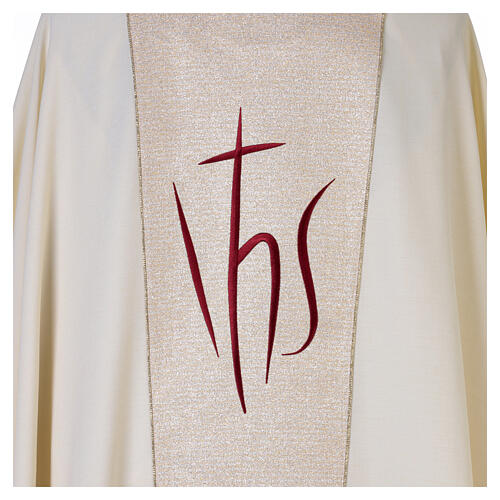 Casulla oro Jesús resucitado franja dorada bordada 8