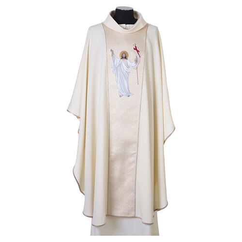 Casula oro Gesù risorto stolone dorato ricamato 1