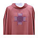 Pink Chasuble with Geometric Embroidered Cross s2