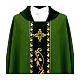 Chasuble with velvet band embroidered with golden vine leaves s2