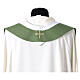 Chasuble with velvet band embroidered with golden vine leaves s13