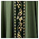 Chasuble bande centrale velours broderie feuilles de vigne dorées s3