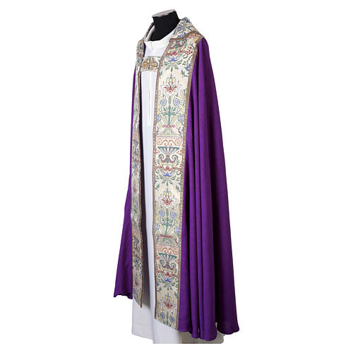Cope with orphrey of coloured floral trim 11