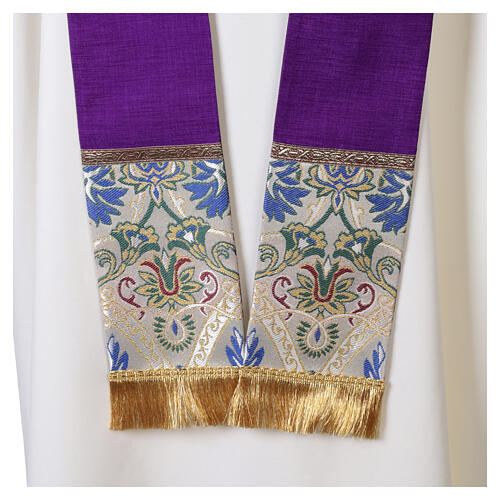 Cope with orphrey of coloured floral trim 15
