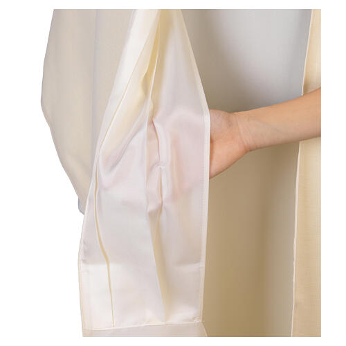 Voile huméral blanc décorations florales en couleurs 6