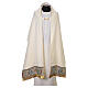 Voile huméral blanc décorations florales en couleurs s4