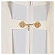 Voile huméral blanc décorations florales en couleurs s5