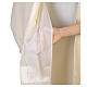 Voile huméral blanc décorations florales en couleurs s6