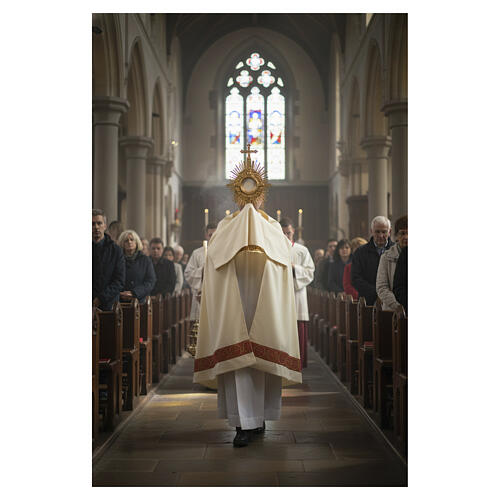 Velo humeral PAX fondo rojo costuras doradas 2