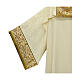 Véu umeral branco tecido Jacquard inserções brocado dourado s3