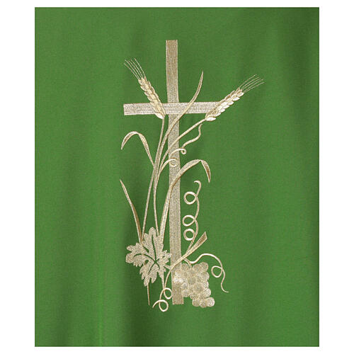 Chasuble with gold embroidery, Chi-Rho and Eucharist 4