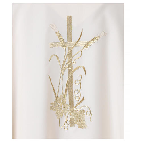 Chasuble with gold embroidery, Chi-Rho and Eucharist 8