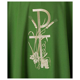 Chasuble broderie or Chi-Rho et eucharistie