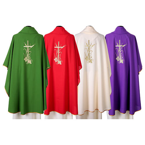Chasuble broderie or Chi-Rho et eucharistie 11