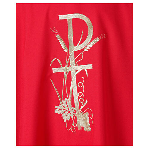 Casula ricamo oro PAX ed eucarestia 5