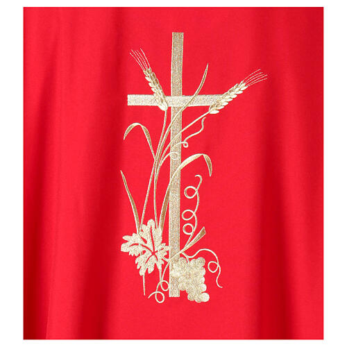 Casula ricamo oro PAX ed eucarestia 6