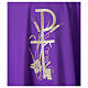Casula bordada ouro Chi-Rho e Eucaristia s9