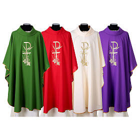 Chasuble with Gold Embroidery PAX and Eucharist
