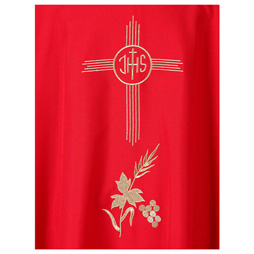 Chasuble IHS croix raisin et blé 4