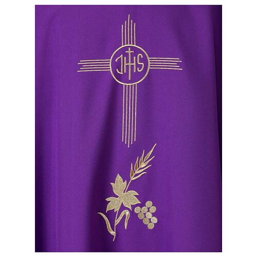 Chasuble IHS croix raisin et blé 6