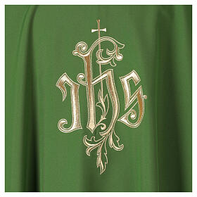 Chasuble with gold embroidery, IHS and cross