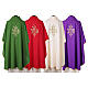 Chasuble with Gold Embroidery IHS and Cross s6