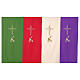 Lectern cover with embroidered IHS, cross, wheat and grape s1