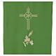 Lectern cover with embroidered IHS, cross, wheat and grape s2