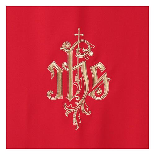 Lectern cover with machine embroidered gold IHS 3