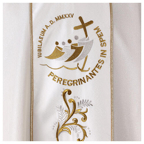 Chasuble of Jubilee 2025, wool with embroidered logo, front and back 7