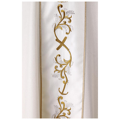 Chasuble of Jubilee 2025, wool with embroidered logo, front and back 13