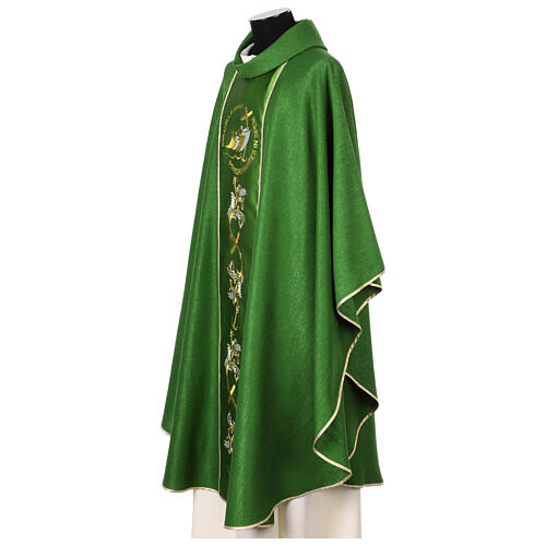 Chasuble Jubilé 2025 en laine logo brodé recto verso 4