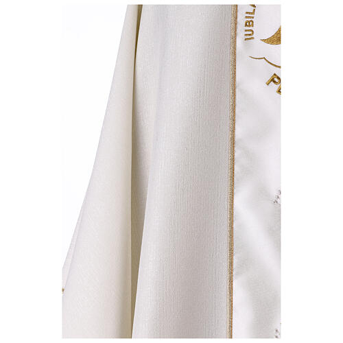 Chasuble Jubilé 2025 en laine logo brodé recto verso 11
