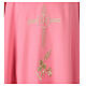 Casula rosa croce IHS uva con grano poliestere s2